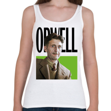 PRINTFASHION Orwell - Önarckép - Női atléta - Fehér női trikó