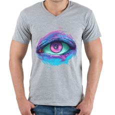 PRINTFASHION Őrző - Férfi V-nyakú póló - Sport szürke