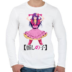 PRINTFASHION Oshi no Ko - Ai Hoshino - Férfi hosszú ujjú póló - Fehér