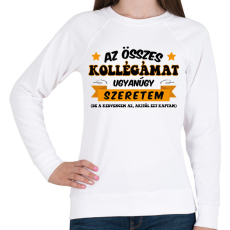 PRINTFASHION Összes kollégámat - Női pulóver - Fehér