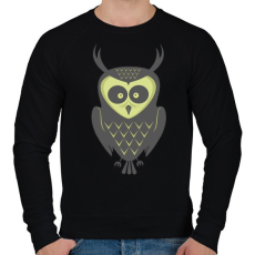 PRINTFASHION Őszi bagoly - Férfi pulóver - Fekete