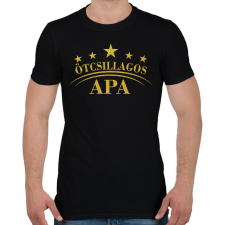 PRINTFASHION ötcsillagos apa - Férfi póló - Fekete férfi póló