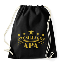PRINTFASHION ötcsillagos apa - Sportzsák, Tornazsák - Fekete tornazsák