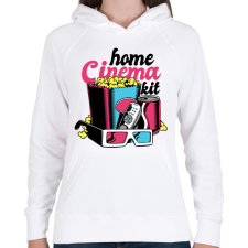 PRINTFASHION Otthoni mozi - Női kapucnis pulóver - Fehér női pulóver, kardigán