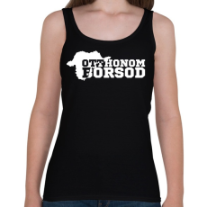 PRINTFASHION Otthonom Borsod (fehér)  - Női atléta - Fekete