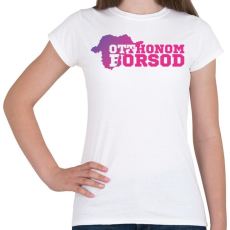 PRINTFASHION Otthonom Borsod - Női póló - Fehér