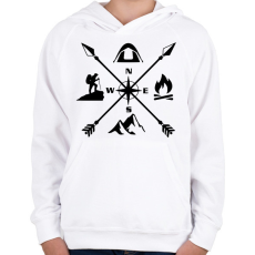 PRINTFASHION outdoor - Gyerek kapucnis pulóver - Fehér