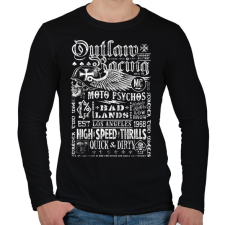 PRINTFASHION outlaw - Férfi hosszú ujjú póló - Fekete férfi póló