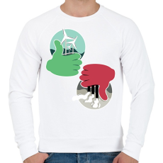 PRINTFASHION Óvd a természetet!  - Férfi pulóver - Fehér