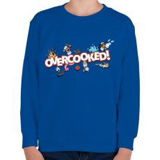 PRINTFASHION Overcooked - Gyerek pulóver - Királykék