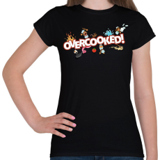 PRINTFASHION Overcooked - Női póló - Fekete