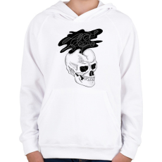 PRINTFASHION Overthink - Gyerek kapucnis pulóver - Fehér