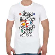 PRINTFASHION ÓVODA TELJESÍTVE - Férfi póló - Fehér