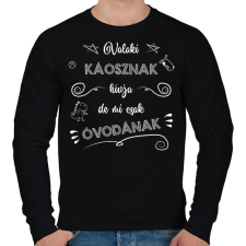 PRINTFASHION Óvodának hívjuk - Férfi pulóver - Fekete férfi pulóver, kardigán