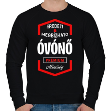 PRINTFASHION Óvónő prémium minőség - Férfi pulóver - Fekete