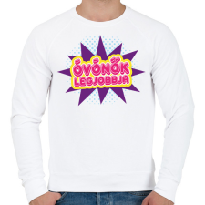 PRINTFASHION Óvónők legjobbja - Férfi pulóver - Fehér férfi pulóver, kardigán