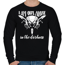 PRINTFASHION Owl alone - Férfi pulóver - Fekete férfi pulóver, kardigán