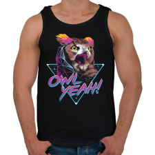 PRINTFASHION Owl yeah! - Férfi atléta - Fekete atléta, trikó