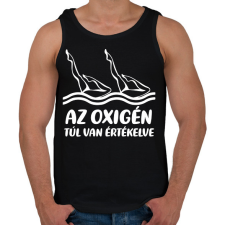 PRINTFASHION Oxigén - Férfi atléta - Fekete atléta, trikó