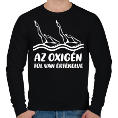 PRINTFASHION Oxigén - Férfi pulóver - Fekete