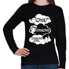 PRINTFASHION Oya? Oya Oya! - Női pulóver - Fekete női pulóver, kardigán