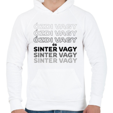 PRINTFASHION Ózdi vagy és Sinter vagy! - Férfi kapucnis pulóver - Fehér férfi pulóver, kardigán