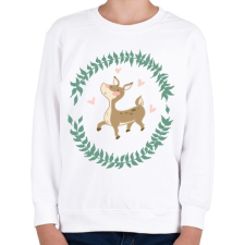 PRINTFASHION Őzike - Gyerek pulóver - Fehér gyerek pulóver, kardigán