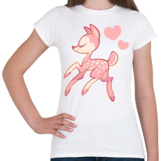 PRINTFASHION Őzike - Női póló - Fehér