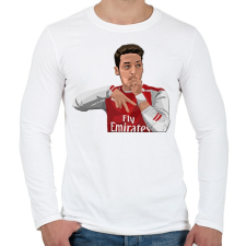 PRINTFASHION Özil - Férfi hosszú ujjú póló - Fehér férfi póló