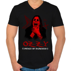 PRINTFASHION OZZY - Férfi V-nyakú póló - Fekete