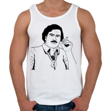 PRINTFASHION Pablo Escobar - Férfi atléta - Fehér