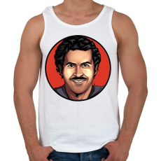 PRINTFASHION Pablo Escobar - Férfi atléta - Fehér