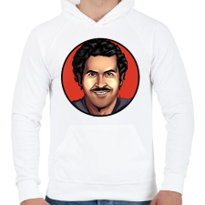 PRINTFASHION Pablo Escobar - Férfi kapucnis pulóver - Fehér férfi pulóver, kardigán