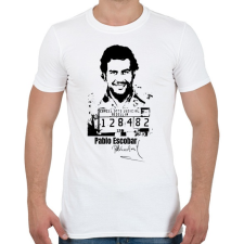 PRINTFASHION Pablo Escobar - Férfi póló - Fehér férfi póló