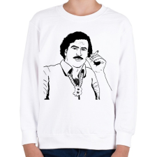 PRINTFASHION Pablo Escobar - Gyerek pulóver - Fehér gyerek pulóver, kardigán
