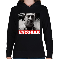 PRINTFASHION Pablo Escobar - Női kapucnis pulóver - Fekete