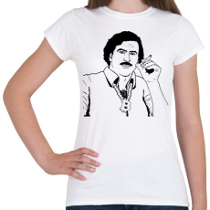 PRINTFASHION Pablo Escobar - Női póló - Fehér