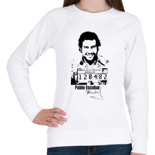 PRINTFASHION Pablo Escobar - Női pulóver - Fehér női pulóver, kardigán