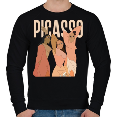 PRINTFASHION Pablo Picasso - Avignoni kisasszonyok - Férfi pulóver - Fekete