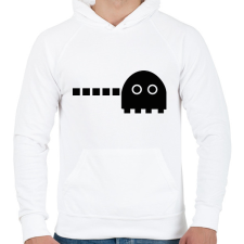 PRINTFASHION Pac-man - páros - Férfi kapucnis pulóver - Fehér férfi pulóver, kardigán