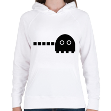 PRINTFASHION Pac-man - páros - Női kapucnis pulóver - Fehér női pulóver, kardigán