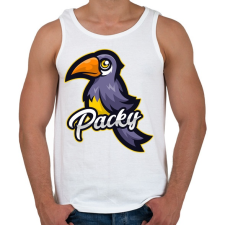 PRINTFASHION Packy - Férfi atléta - Fehér atléta, trikó