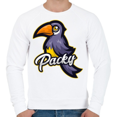 PRINTFASHION Packy - Férfi pulóver - Fehér