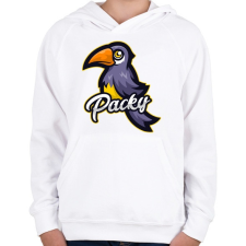 PRINTFASHION Packy - Gyerek kapucnis pulóver - Fehér gyerek pulóver, kardigán