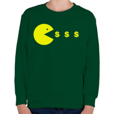 PRINTFASHION Pacman - Gyerek pulóver - Sötétzöld gyerek pulóver, kardigán