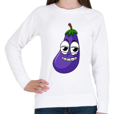 PRINTFASHION Padlizsán  - Női pulóver - Fehér női pulóver, kardigán