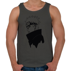 PRINTFASHION Pain fekete - Férfi atléta - Sötétszürke