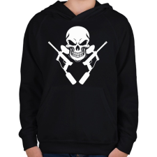 PRINTFASHION PaintBall - Gyerek kapucnis pulóver - Fekete gyerek pulóver, kardigán