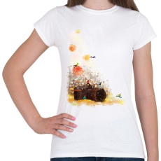 PRINTFASHION Painted Digital Camera - Női póló - Fehér