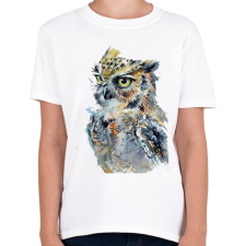 PRINTFASHION Painted Owl - Gyerek póló - Fehér gyerek póló